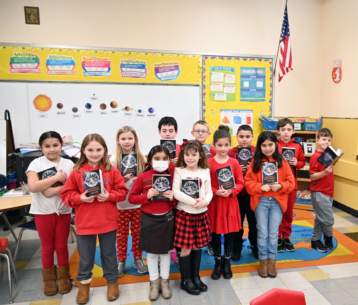 Derby-Shelton Rotarians are delivering dictionaries to every third grader in Derby and Shelton. Today's delivery was to St. Mary - St. Michael School in Derby.