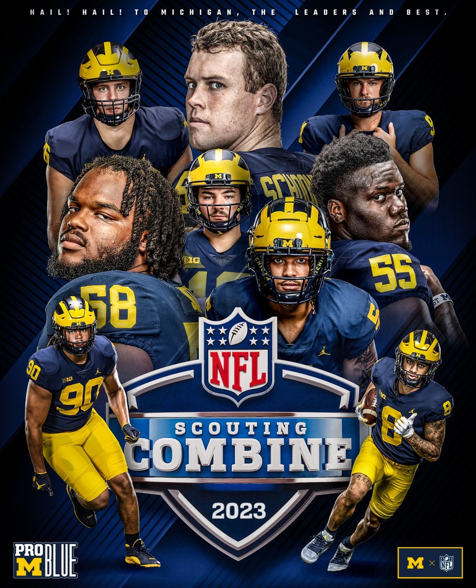 Headed back to Indy! These 9️⃣ Wolverines will participate in the 2023 NFL Combine. #GoBlue