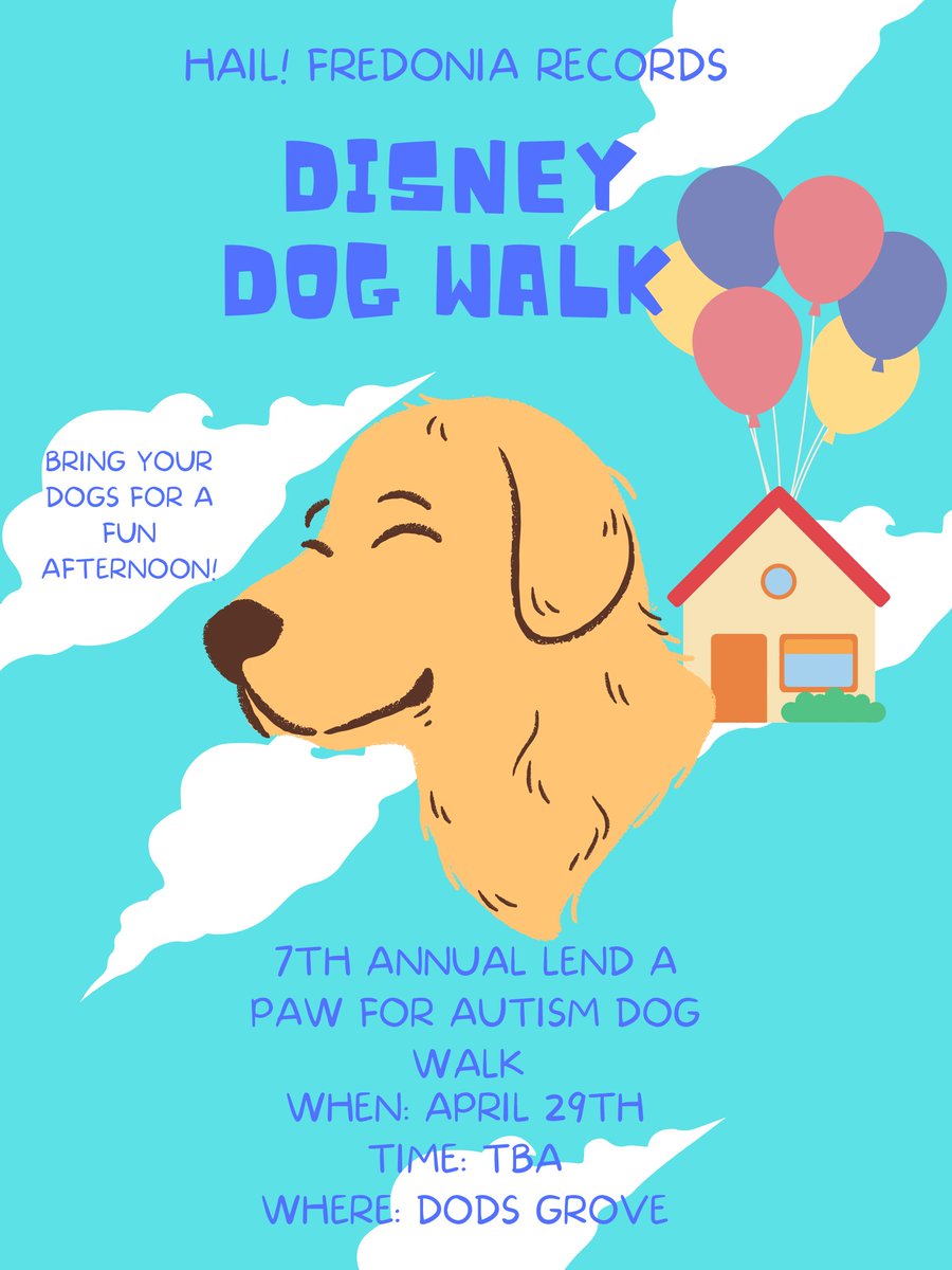 Clear your calendar on April 29th because HAIL! Fredonia Records presents the 7th annual "Lend a Paw for Autism" Dog Walk, starring Disney Dogs!

Follow us to stay tuned for more information and updates!