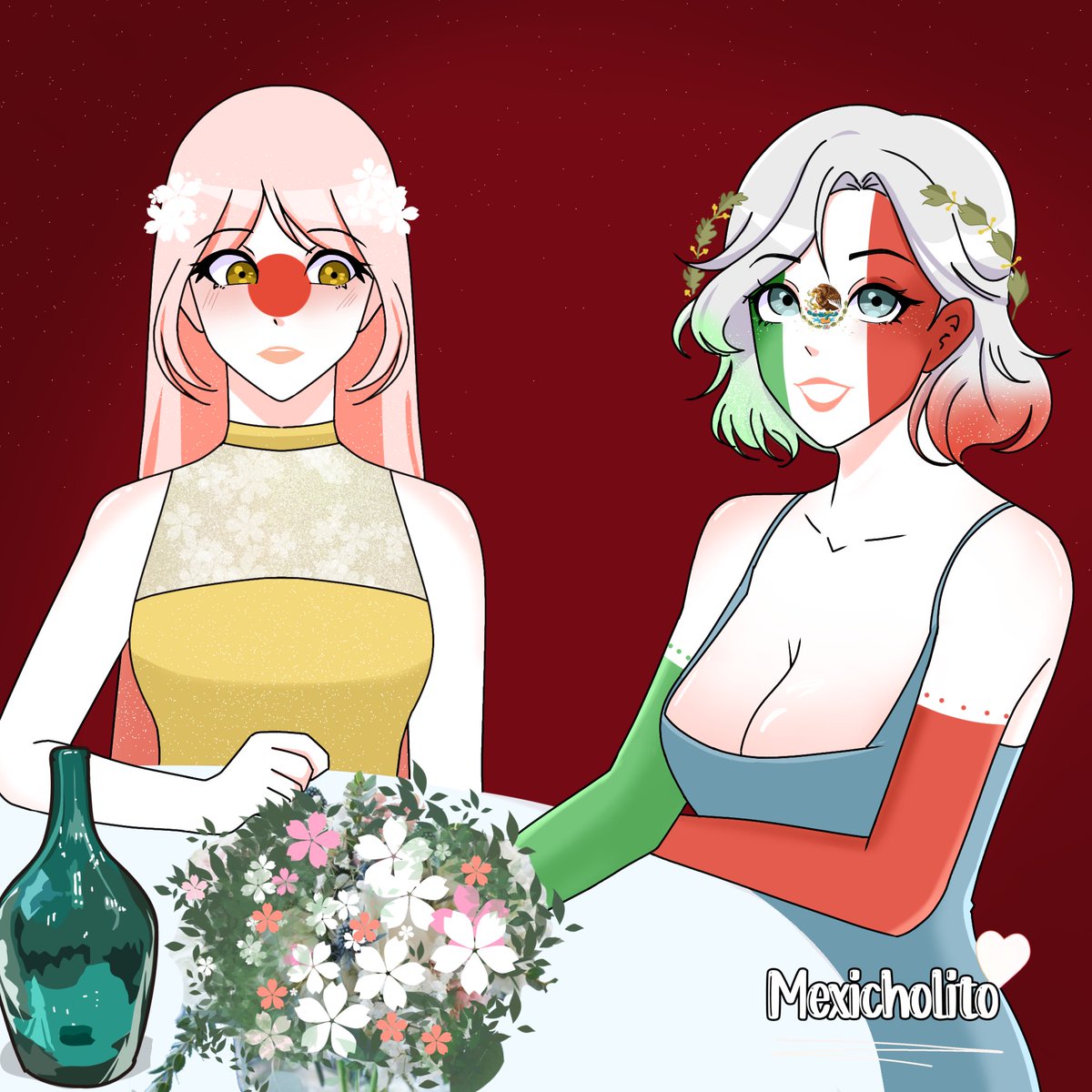 UTacopendejo's tweet photo. Olvide subir esto aquí, no se, me gusta mucho esta ship 😀❤
#CountryHumans #countryhumansmexico #countryhumansjapan
#mexpon https://t.co/gjEra189fW