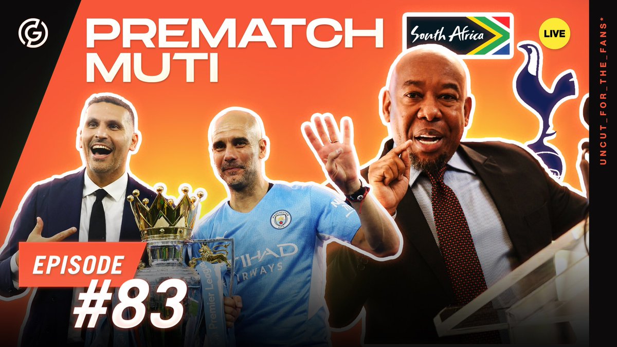 Goalloungetv's tweet photo. On #PrematchMuti tonight:

🔘Man City FFP breaches 
🔘Spurs SA sponsorship proposal
🔘New Manager bounce 
🔘New plans for Super League

👇🏾 Watch it here live at 19:40 (CAT):
📺 https://t.co/6BE8tdMp45 https://t.co/4SJpwZLzBV