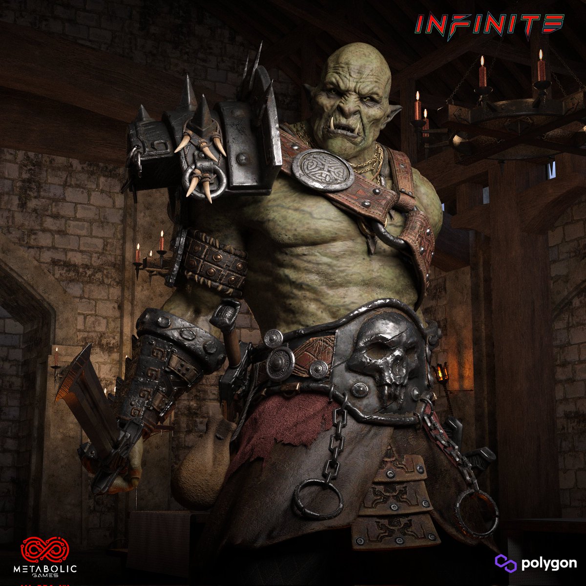 Bred from the heats and slimes of the earth" through the sorcery!

Beaten and broken bodies that formed the first deformed and twisted beings known as Orcs!