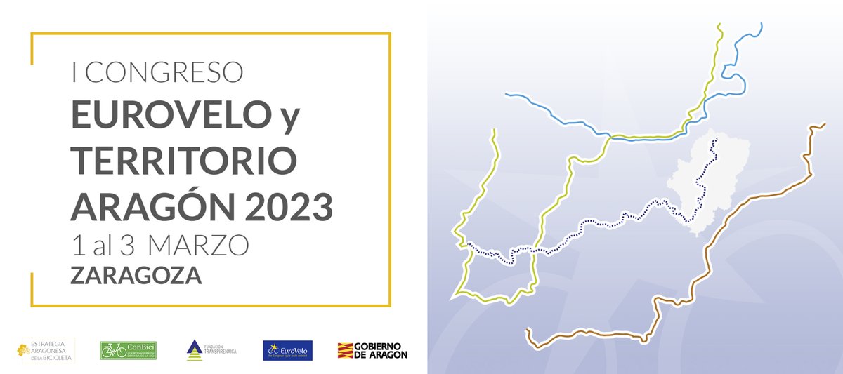 sabinapeloton's tweet photo. El @GobAragon en colaboración con el Centro de Coordinación @EuroVelo_ES organiza los días 2 y 3 marzo de 2023 el I Congreso #EuroVelo y Territorio a nivel estatal.
Información e inscripciones en https://t.co/9OaKT14YcW https://t.co/OkL4x6eoze