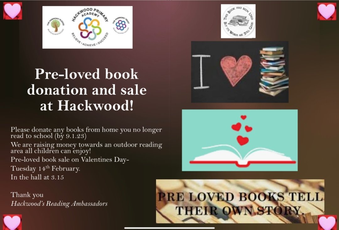 Pre-loved is re-loved 📚📖.
#beafundraiser #theharmonypledge #booksale #ValentinesDay #readingforpleasure #Readers #preloved #Ambassador @MrForidMiah <a href="/miss_morley22/">Miss Morley</a>