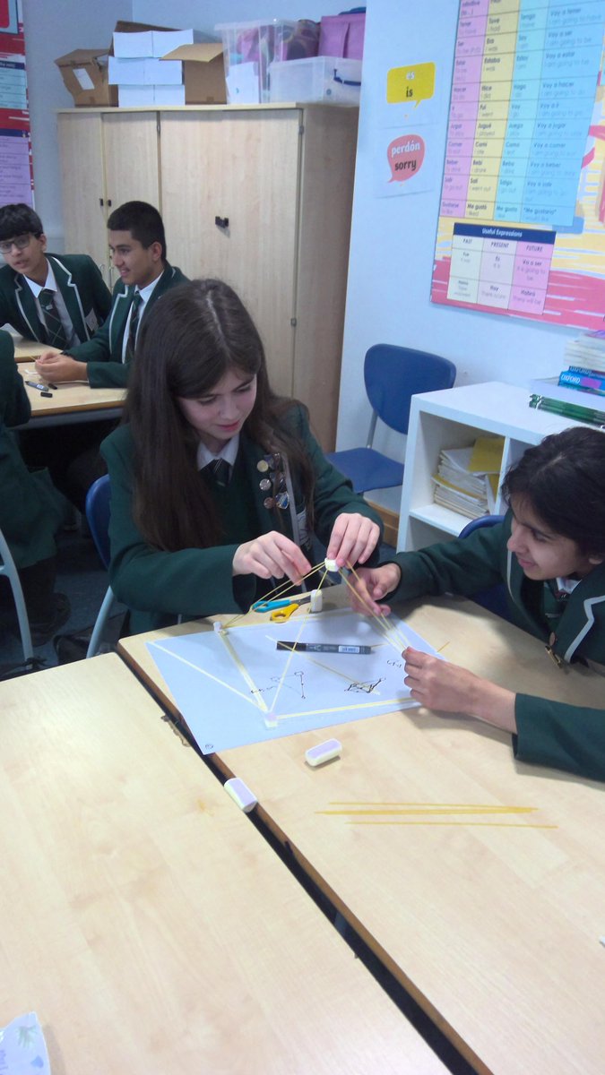 sptacademy's tweet image. In MFL #FutureMe lessons today, Year 8 students used their teamwork and communication skills to build models of the Eiffel Tower using spaghetti and marshmallows!