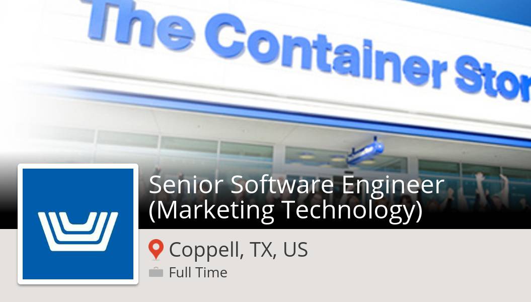 CharlesFeeny's tweet photo. #TheContainerStore is hiring a Senior #Software #Engineer (Marketing Technology) in #Coppell, apply now! #job https://t.co/YniCkT4kYi #UncontainableCareers https://t.co/r4m63k1L3L