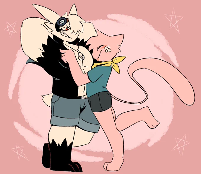 full colored comm for  !! and ofc drake the gengar belongs to  
