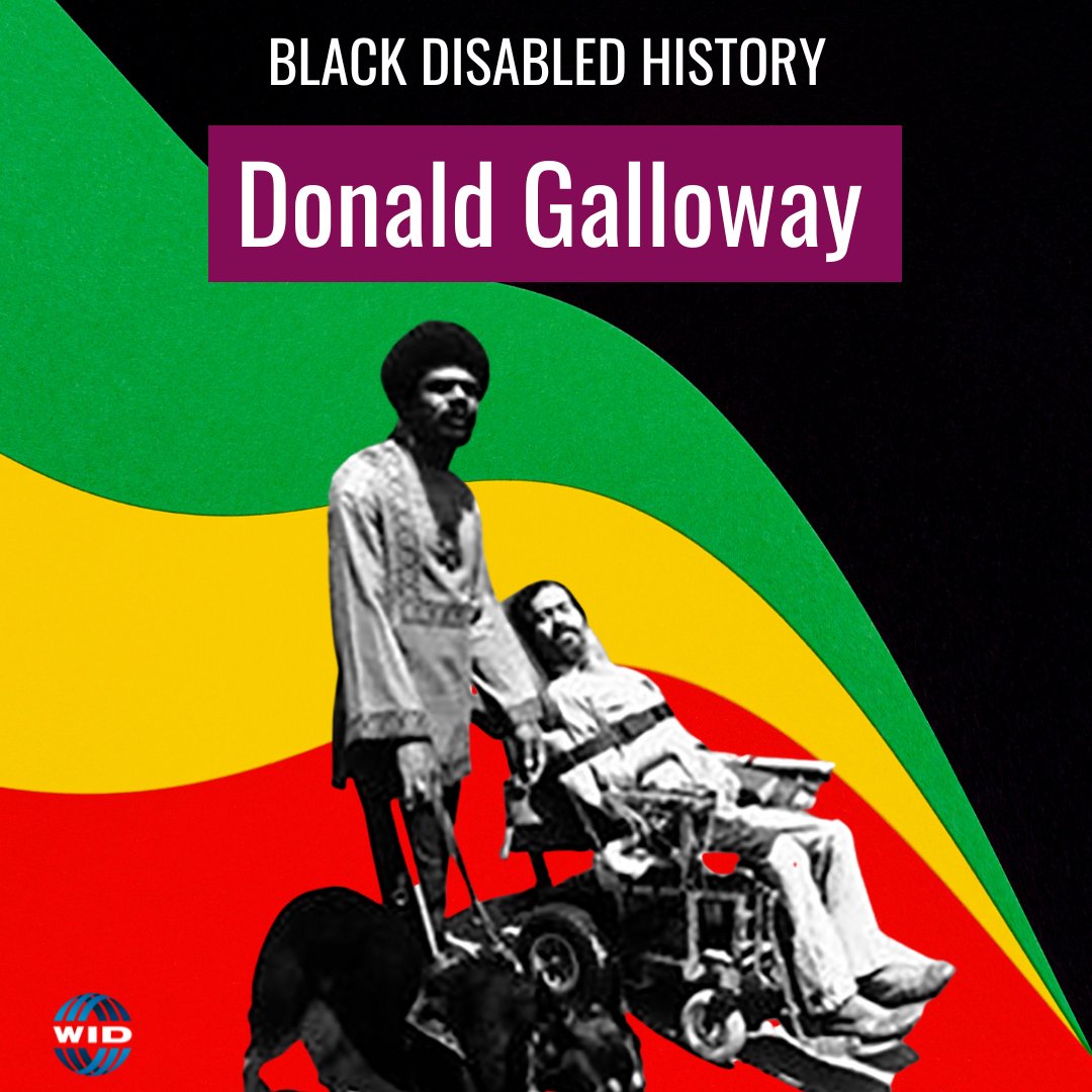 WID_org's tweet photo. #BlackDisabledHistory: Today we proudly honor disability rights activist Donald Galloway!  He is widely known for successfully suing the D.C. Superior Court after he was not allowed to serve on a jury because he was blind. Pictured is Donald with WID co-founder Ed Roberts. https://t.co/JrS8ezxqR2