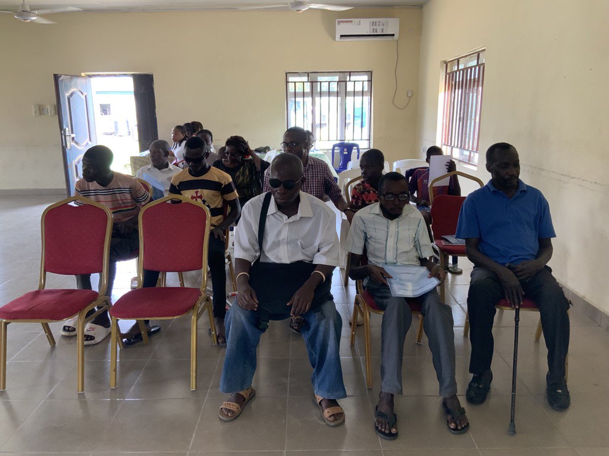 INEC Bayelsa State today 9th February, 2023 engaged the visually impaired/blind voters on how to use the assistive braille ballot guide