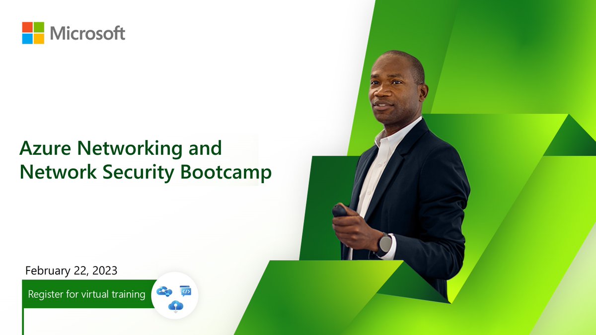 Azure's tweet image. Unsure how you can best use networking services to drive business growth and strengthen the security of your customers?

Start by learning from Azure professionals: msft.it/60115M2IN #MSCloud