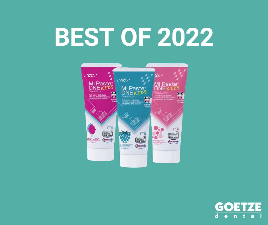 𝙈𝙄 𝙋𝙖𝙨𝙩𝙚® 𝙊𝙉𝙀 𝙆𝙞𝙙𝙨 𝙗𝙮 𝙂𝘾 𝘼𝙢𝙚𝙧𝙞𝙘𝙖

MI Paste ONE is the newest member of the MI Paste® Family as a two-in-one application (toothpaste and MI Paste Plus®) containing RECALDENT™ (CPPACP) and fluoride, in a cool mint flavor.