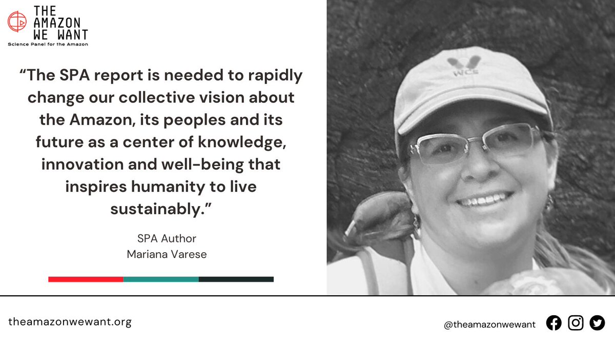 theamazonwewant's tweet photo. Mariana is 1 of over 240 scientists who contributed to the #AmazonReport. Read Ch. 33 where Mariana and other SPA members explored the topic of "Connecting and Sharing Diverse Knowledge Towards Sustainable Pathways in The Amazon":
https://t.co/fzxARBs8RJ https://t.co/4iyJEDrt8N