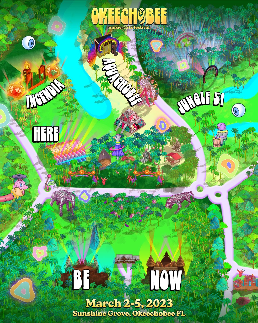 Okeechobee Festival map