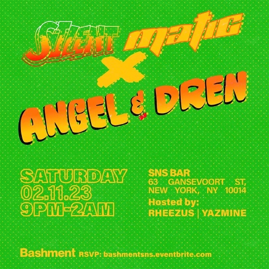 Bashment returns this Saturday with sounds by <a href="/silentaddy/">ΛDDY</a> <a href="/CHROMATICLIVE/">CHROMATICLIVE</a> + <a href="/angelanddren/">angel + dren</a> ⚡️

Hosted by <a href="/rheaprendergast/">Rhea</a> and <a href="/yyyyazmine/">Yazmine</a> ✨