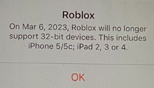RoGameNews's tweet image. ROBLOX extended the shutdown date for older devices to ¨March 6th, 2023¨.

Credits: @Deadmau5fanY 

#RobloxDev #RobloxShutdown #RobloxDevs #Roblox #RobloxiPod #iPod #March