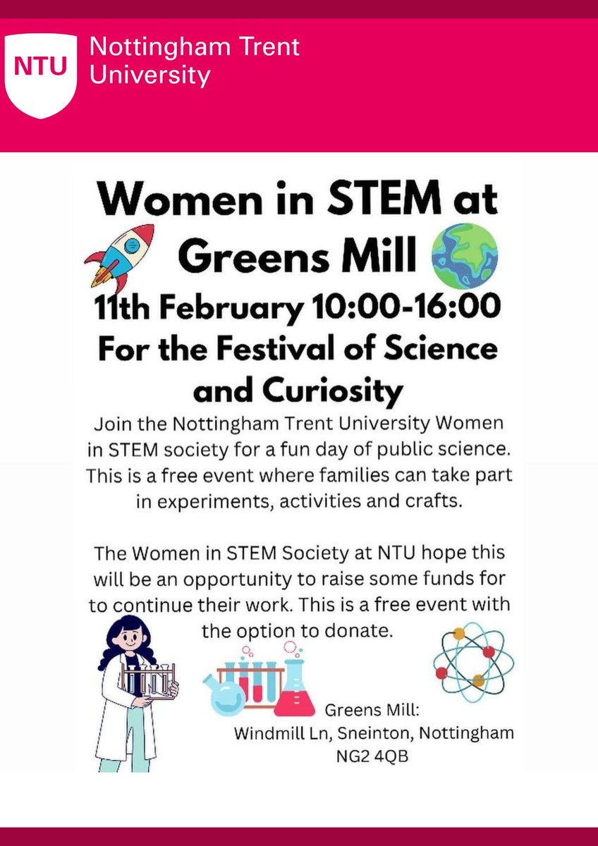 Make sure you join our Women in STEM society this weekend👇