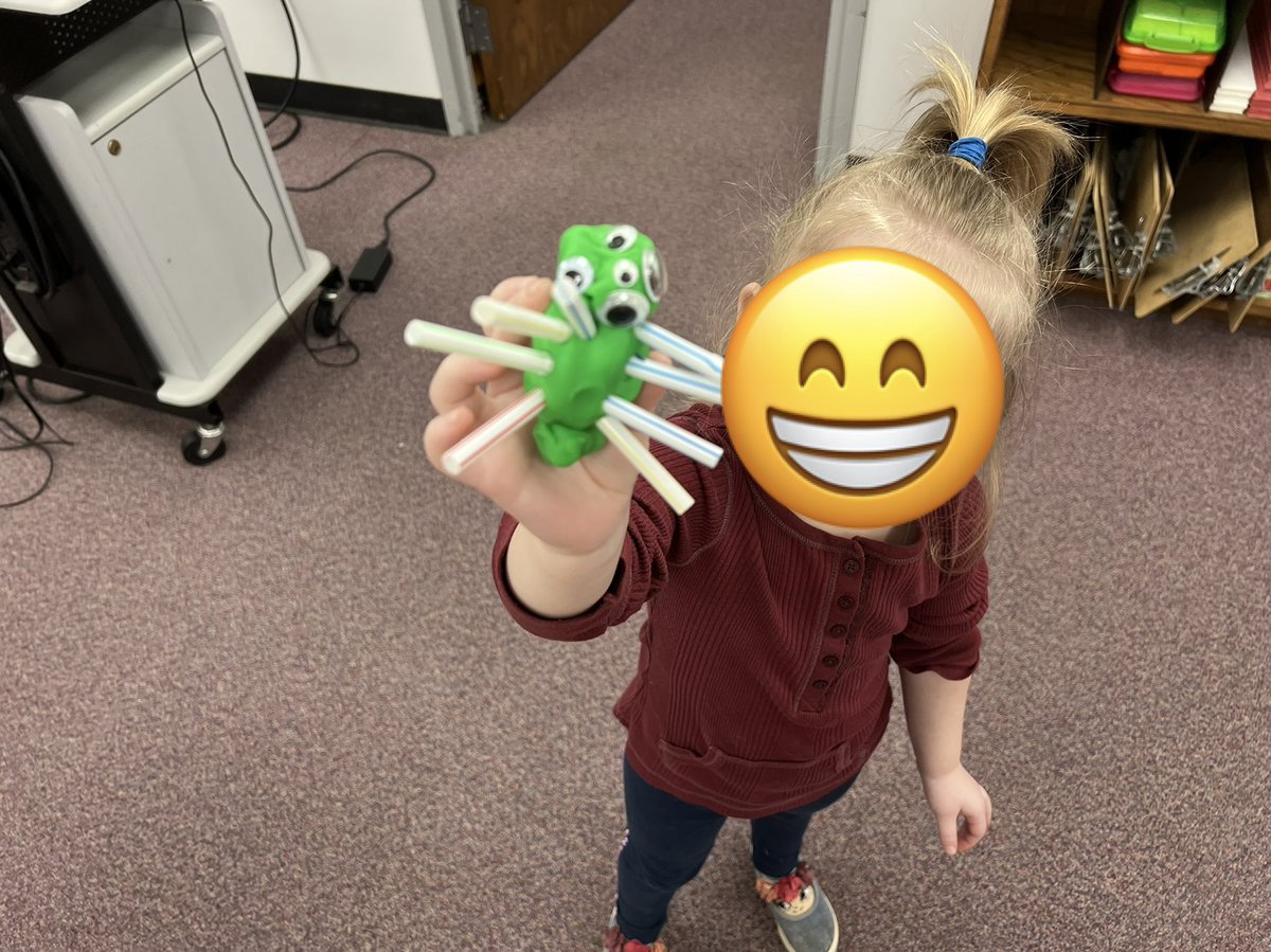 MrsLittleCES's tweet photo. You know it’s a good day when you have Play Dough under your fingernails! 🤣 we had a blast with this pre-k #STEM activity this morning to go along with their study of nursery rhymes and spiders @msvicki18kiddos #nobearriers #teacherlibrarian https://t.co/Ue9xo1sgjJ
