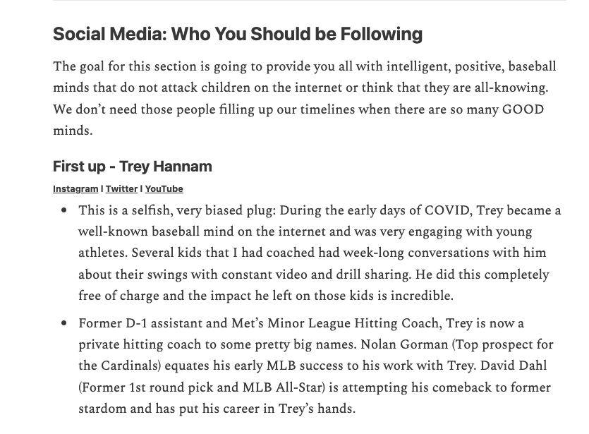 TJHannam10's tweet photo. Someone sent this to me this morning, a baseball newsletter shouted me out! 

- Very proud of how my career has progressed, 'be the person you needed' + I couldn't do it without your guys' support! 

https://t.co/1fqBUSjdq9 https://t.co/s7v6ZG1Ruh