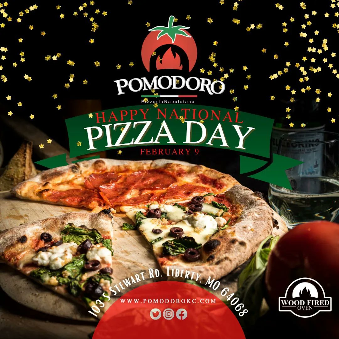 PomodoroKC's tweet photo. Celebrate National Pizza Day in style with Pomodoro Pizza! Our mouth-watering Neapolitan Style Pizza is made with the freshest ingredients, including tangy tomato sauce, melted mozzarella, and a touch of fresh basil.
Every bite is bursting with the flavors of Italy. https://t.co/VzgBvLpb2x