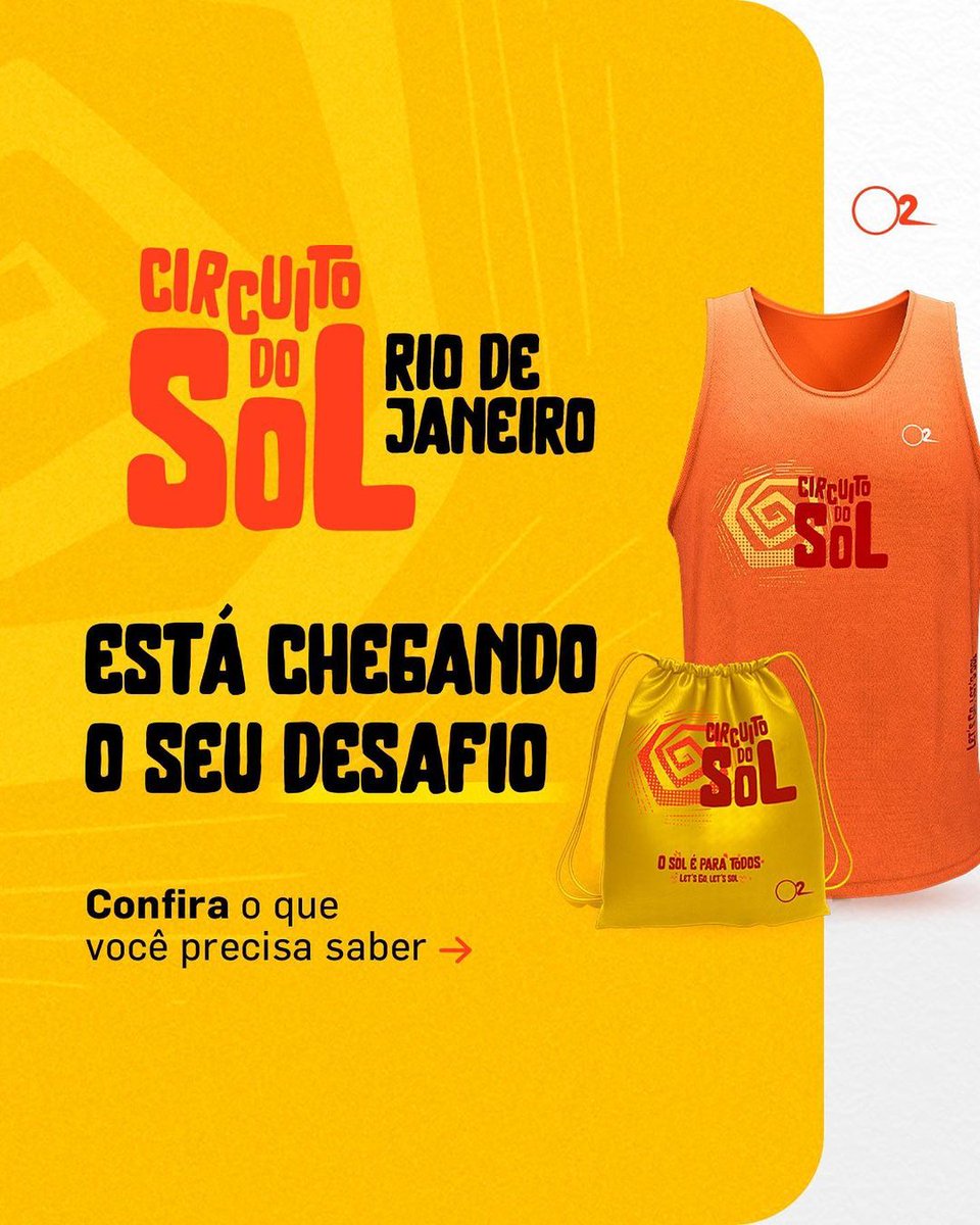 o2corre's tweet photo. Atenção Rio de Janeiro! o #CircuitodoSol chega esse final de semana ☀️ Confira as informações para retirada do kit e boa prova! 🏃💨

🔗 https://t.co/DxpKp02UHc
#corridaderua #nortemkt https://t.co/qYQAmzjvjE