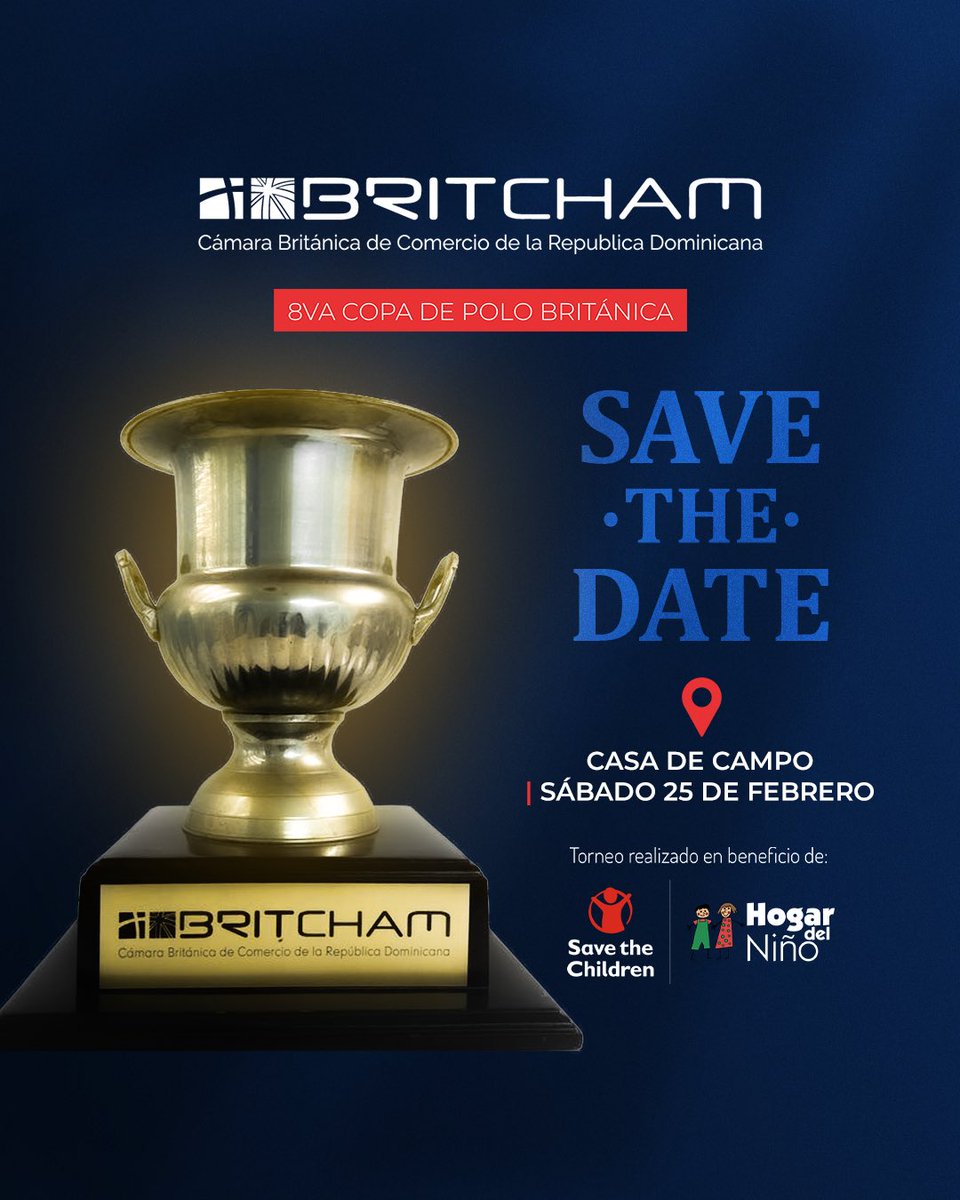 BritchamDR's tweet photo. SAVE THE DATE‼️
Ya falta poco para nuestro tradicional Torneo de Polo en Casa de Campo.
¡No te lo puedes perder, contamos con tu asistencia!
Para más información, puedes contactarnos vía nuestro correo
📩asistente@britchamdr.com
#BritchamExperience #Members #Membership https://t.co/R9zNdhJIwa