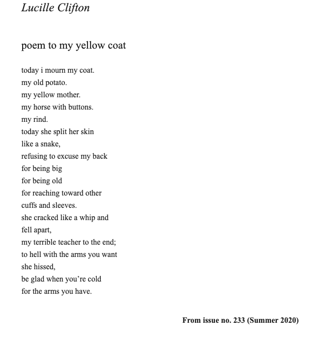 chloepoet's tweet photo. I've always loved this poem (@parisreview daily poem today: https://t.co/XUcjAFn8zD) https://t.co/d7ZoAoRrV9