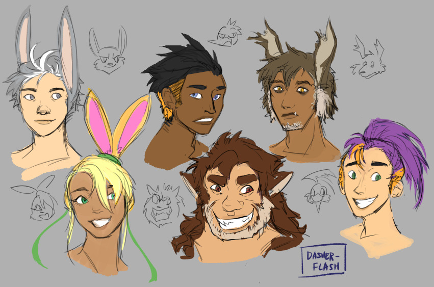 Dasher_Flash's tweet photo. Did what I do best: Gijinkas!

Rev and Danger got to look human but that's bc I haven't figured out how to implement bird features on the face yet
#loonatics #acebunny #lexibunny #dangerduck #slamtasmanian #techecoyote #revroadrunner https://t.co/s32eGjYY7I