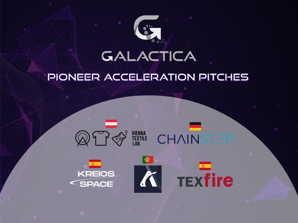 GALACTICA_EU's tweet photo. ✨Meet the finalists for the pitching competition of the #PioneerProjects from GALACTICA 1st and 2nd call ✨ 

@Spacengineer3
@KreiosSpace
 #texfire 
@chainstep
@vietextilelab

#textile #aerospace #advancedmanufacturing #Innovation #innosup
@EU_EISMEA @EU_Growth https://t.co/NUeaA6ArAH