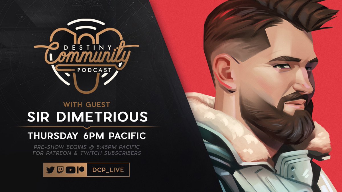 DCP LIVE (@DCP_Live) on Twitter photo 2023-02-09 17:17:40 Tonight we have Destiny OG @SirDimetrious joining us! And boy do we have a lot of information to comb through. Leave us any questions you may have below and join us tonight for some buildcrafting goodness Tonight we have Destiny OG @SirDimetrious joining us! And boy do we have a lot of information to comb through. Leave us any questions you may have below and join us tonight for some buildcrafting goodness