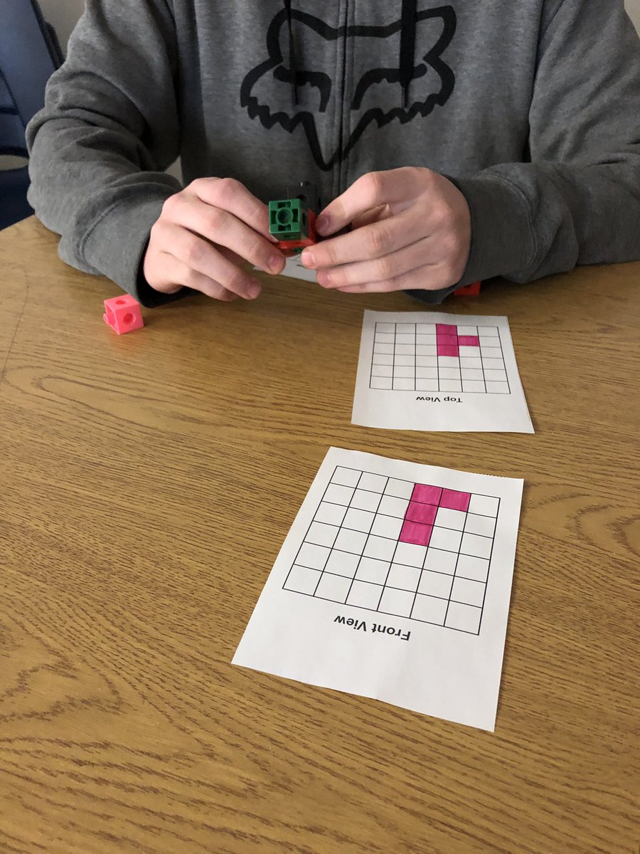 MissJadoonanan's tweet photo. Students are working together to create and solve each other’s slow-reveal perspective models on our snow day. Way to work together and problem solve 8s! @ArdaghBluffsPS @scdsbmath https://t.co/KwJKz7m6HT