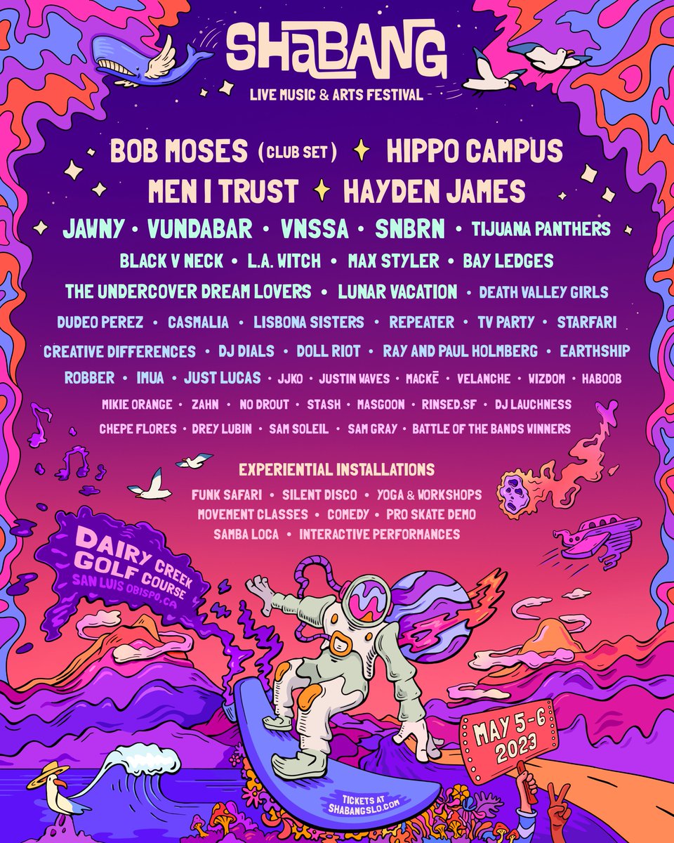 We're thrilled to play at <a href="/shabangslo/">Shabang</a> on May 5th &lt;3 Looking forward!
Tix: tixr.com/groups/shabang…