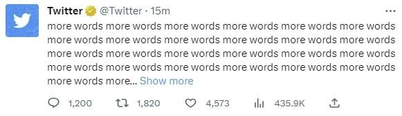 👉#Twitter has rolled out #longertweets to #TwitterBlue subscribers in the US, with paying users now able to post tweets up to 4,000 characters in length.

➡️Longer tweets will be displayed in the main feed at standard length, with a ‘Show more…’ indicator. #TwitterBlue