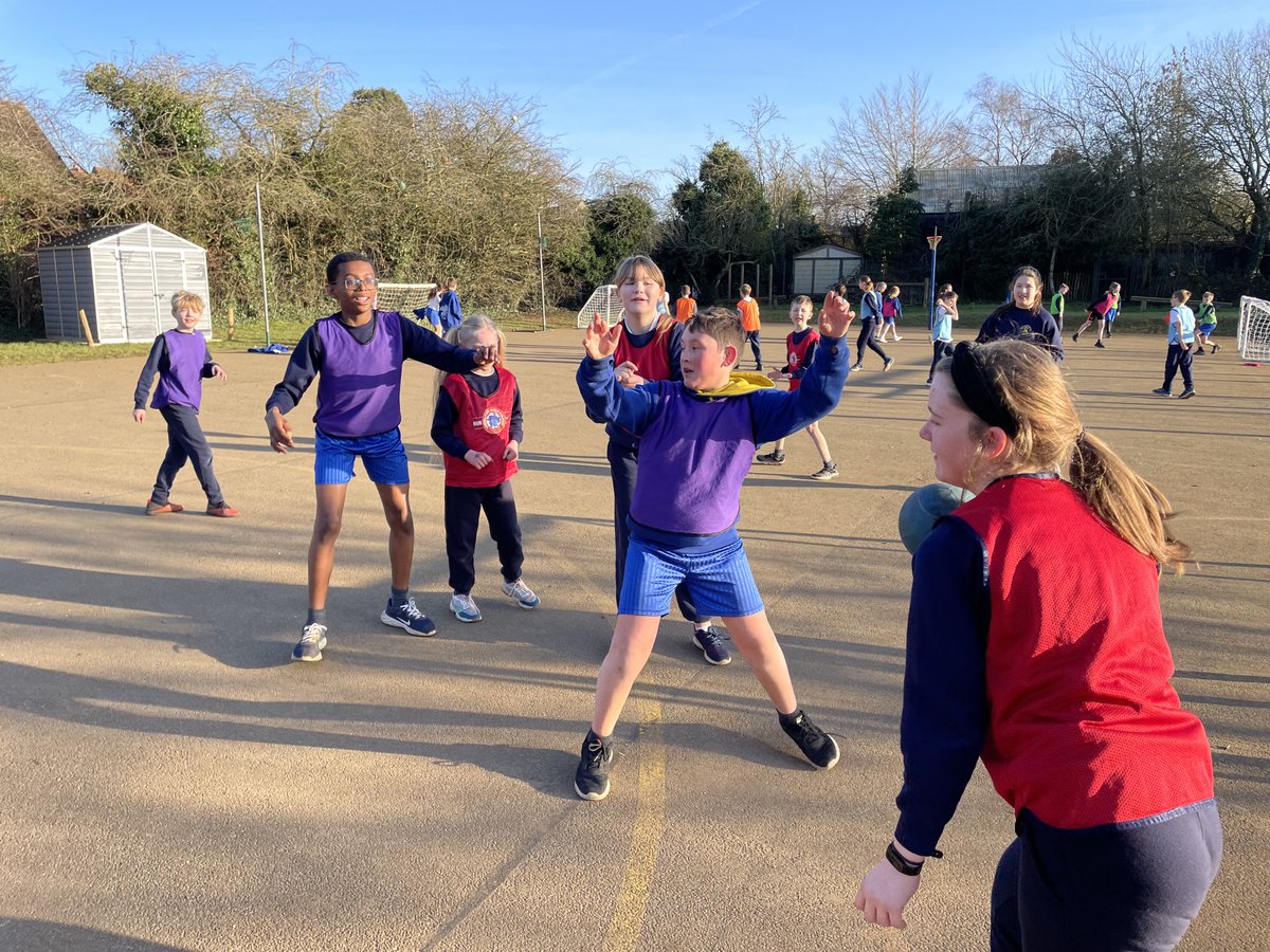 StMSchSport's tweet photo. Year 5/6 enjoying their handball games on a glorious winters day ⁦@StMSchStewkley⁩ #together https://t.co/hnDbCBFKE1