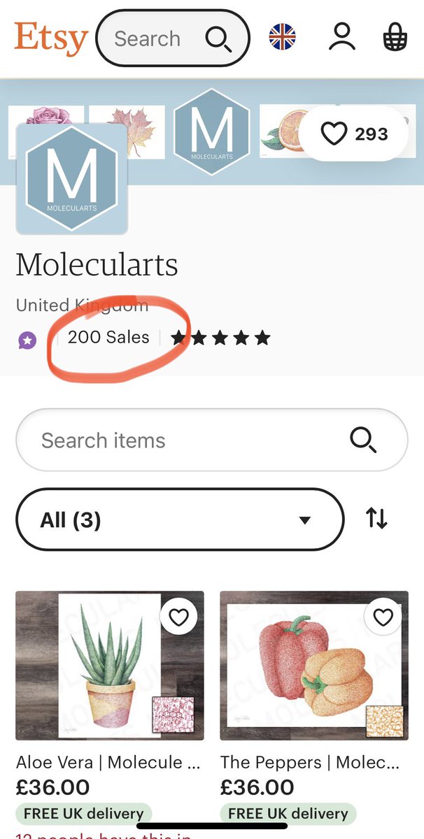 200 sales on Etsy 🤯😍 Thank you so much! 

I’m aware my shop is pretty empty at the moment… it should be getting restocked over the next couple of days 😊

#EtsyBusiness #science #scienceart