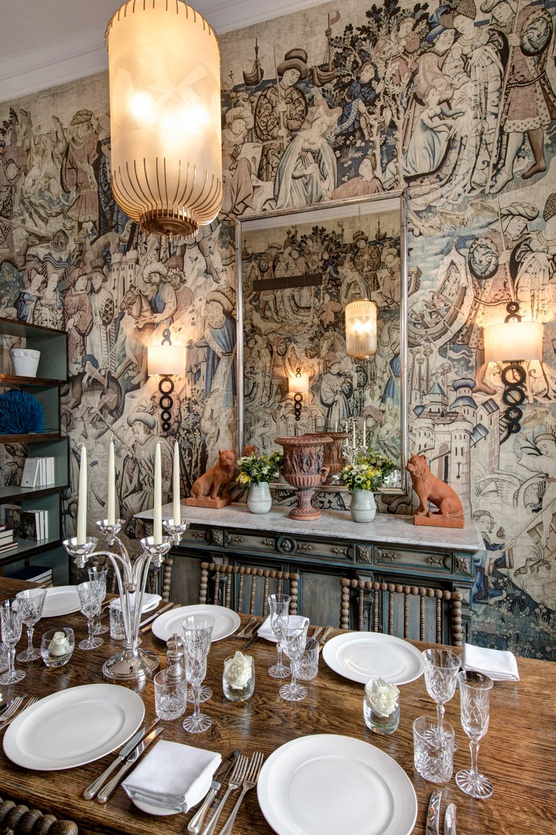 Our Scone and Crombie suite dining area makes for the perfect dinner setting, surrounded by custom-made tapestry Devonshire Swans wallpaper.

#TheBalmoral #RoccoForteHotels #RoccoForteFriends #BalmoralMoments #Edinburgh #VisitEdinburgh #VisitScotland #Suite #PresidentialSuite