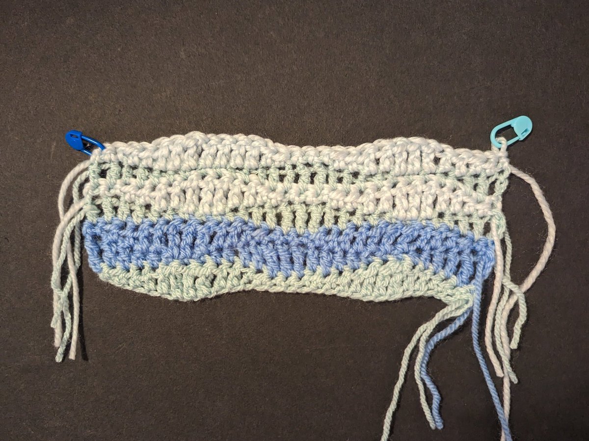 JessKHolland's tweet image. For Exeter's #FunADay campaign, I'm combining my hobby with my research field by using data from Surfers Against Sewage to design a crochet piece. I'll explain how I'm doing this and why, but here is the progress from the first week: @sascampaigns @Water_UofExeter