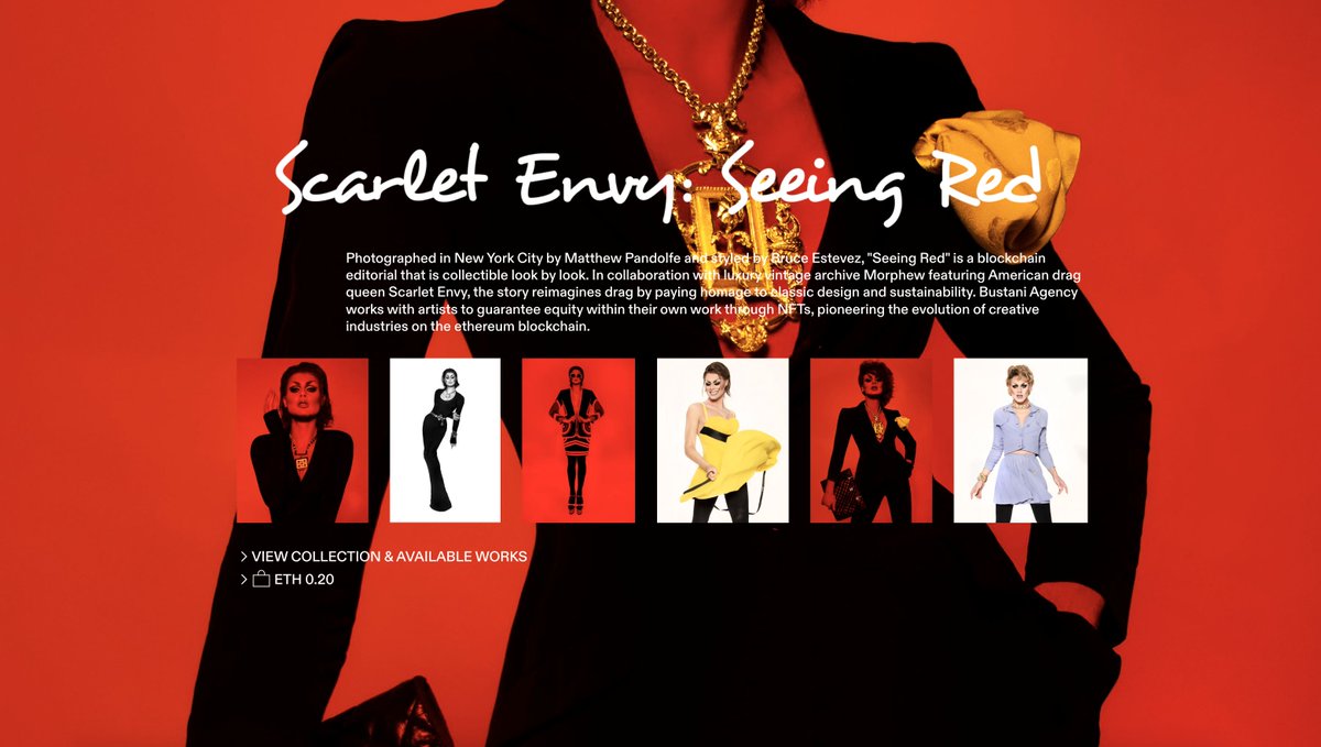 Scarlet Envy: Seeing Red -- one of the blockchain's first editorials, photographed during the pandemic. Explore the collection, and the fashion, below 💫

opensea.io/collection/sca…