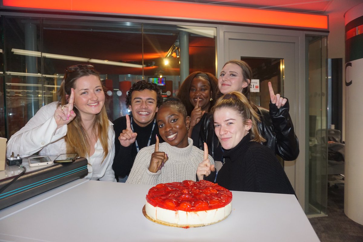 The BBC News TikTok just hit 1 million followers!

So much hard work scripting, subbing, self shooting, producing, presenting, publishing and more!! So of course we celebrated with an slice of this yummy cheesecake🥳🤍❤️