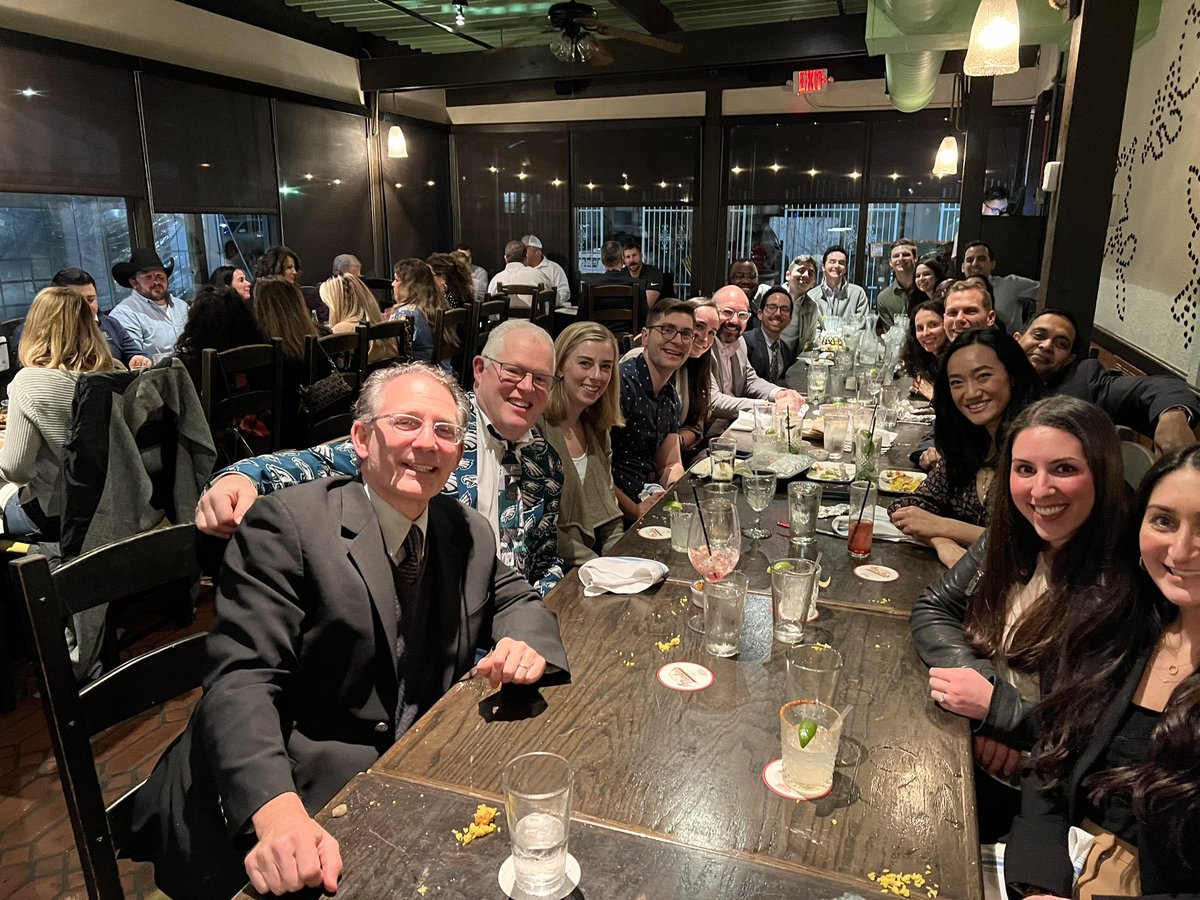 What a @TempleSurgery @FoxChaseCancer @templemedschool showing #ASC2023 @AcademicSurgery @AmCollSurgeons great dinner proud of everyone #TempleMade @TempleHealth @skling_md @_Rebecca_Green @GeorgeTaylorMD