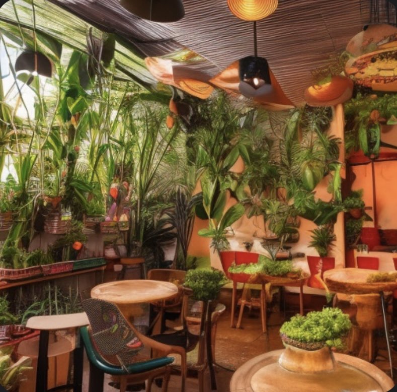 UncleSego's tweet photo. This is what AI thinks a Masego Cafe should look like 🤔 https://t.co/GbXg2Et5Ga