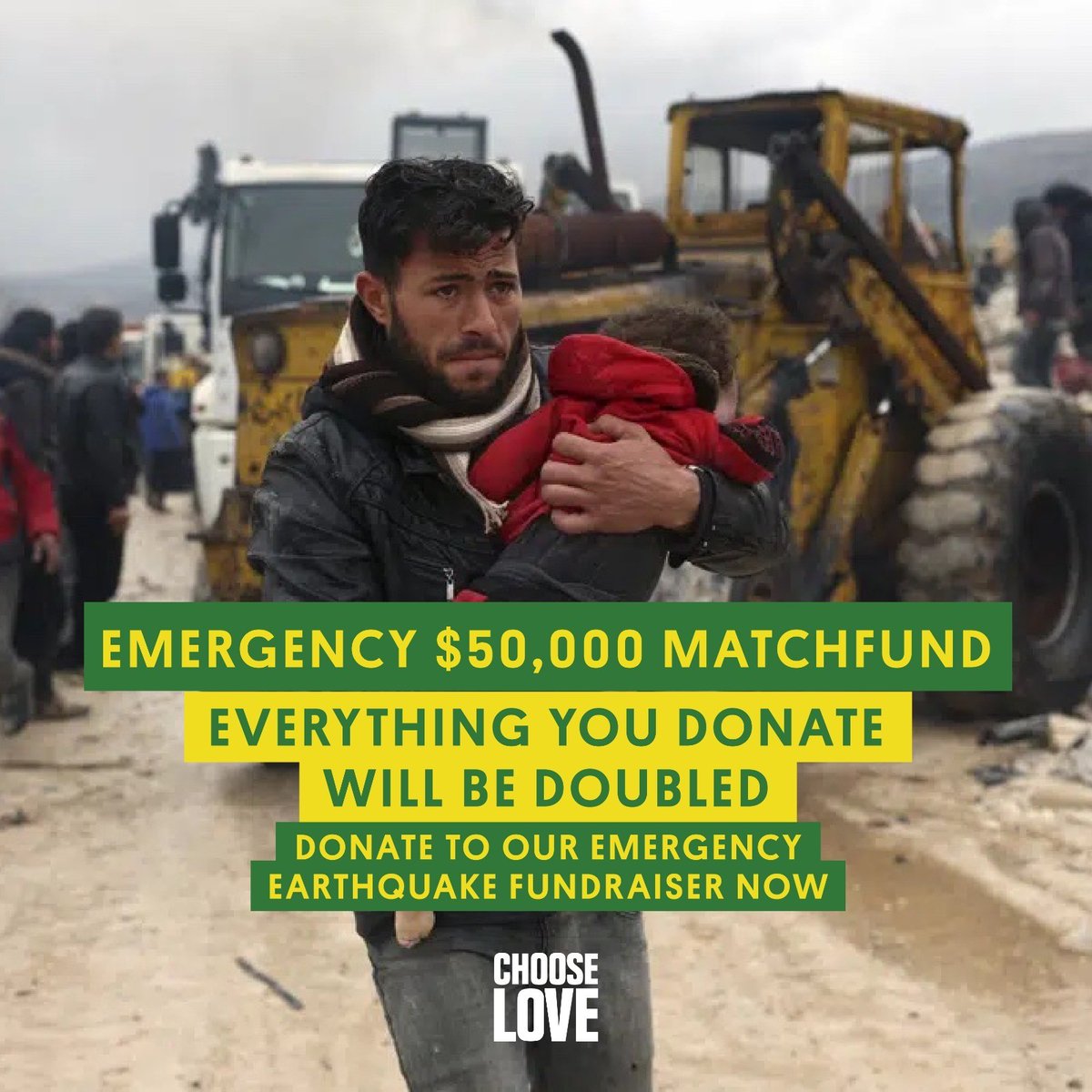 chooselove's tweet photo. MATCHFUND: EMERGENCY EARTHQUAKE FUNDRAISER

In response to the desperate situation, generous donors have pledged $50,000 to match all your donations to our Emergency Earthquake Fundraiser.

Right now, everything you give will be doubled.

Donate now: https://t.co/MKwmb1fdyg https://t.co/6JUfNsE5II