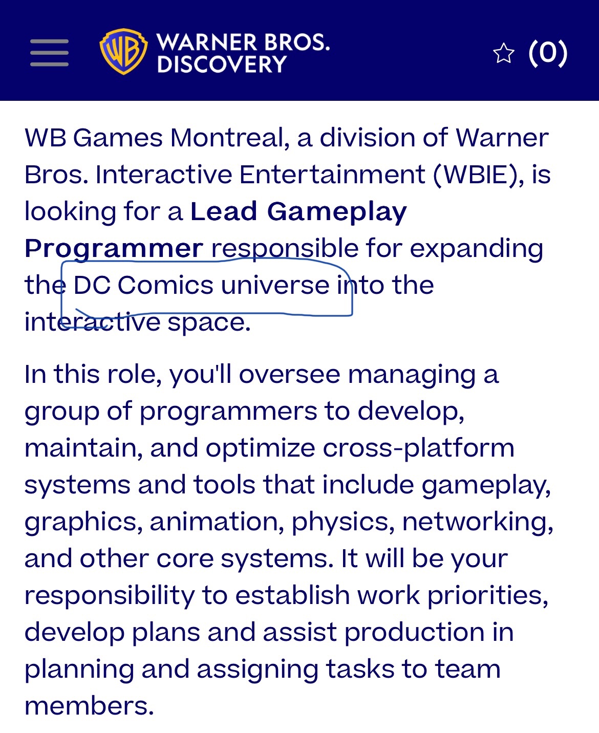 James Sigfield on X: Production on the Wonder Woman game is ramping up, as  WB Montreal has posted several new job listings for their support on  Monolith's new project. They are the