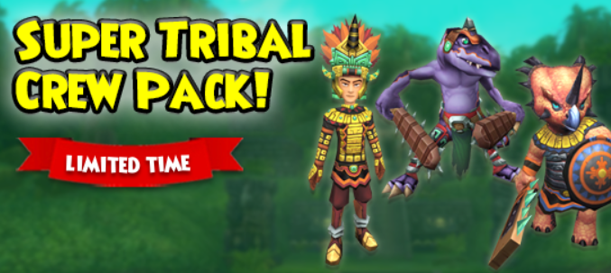 The splash says the Super Tribal Crew Available, but in the shop it's Grizzly Beast again. <a href="/Pirate101/">Pirate101</a> <a href="/KingsIsle/">KingsIsle</a>
