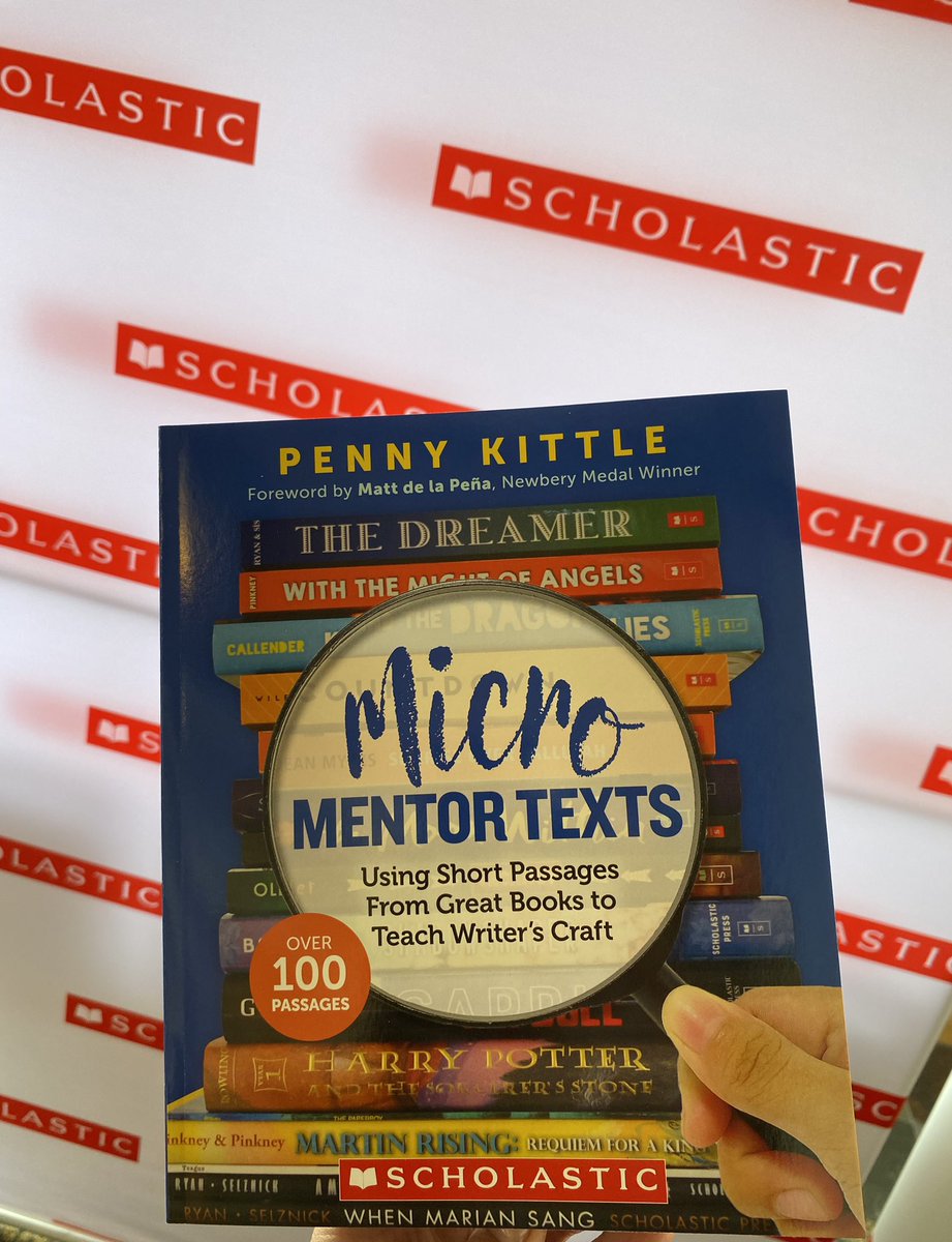 So much excitement for the new @pennykittle professional book, Micro Mentor Texts!! We were so happy to meet her here at CCIRA! #scholastic #loveofreading #mentortexts