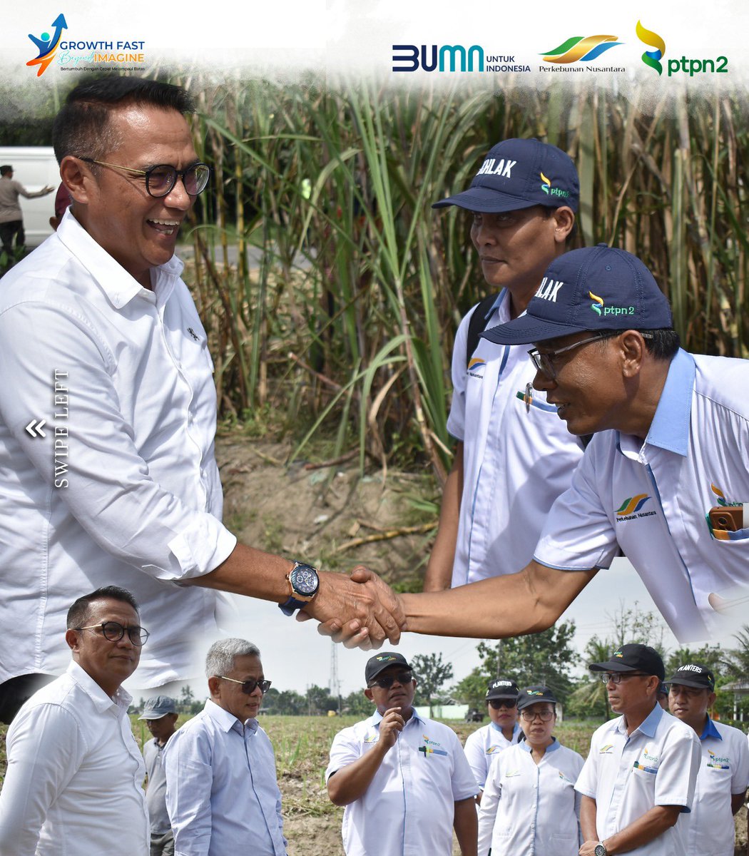 ptpnii's tweet photo. Direktur Utama Holding Perkebunan Nusantara III (Persero) Bapak Mohammad Abdul Ghani kunjungan kerja ke Kebun Helvetia, Kamis 9 Februari 2023.
Selengkapnya di https://t.co/HRT26kxXM7
@KemenBUMN @holding_ptpn
#ptpn2 #ptpnii #ptpnjayaberkahjuara https://t.co/Az1lgAMHq4
