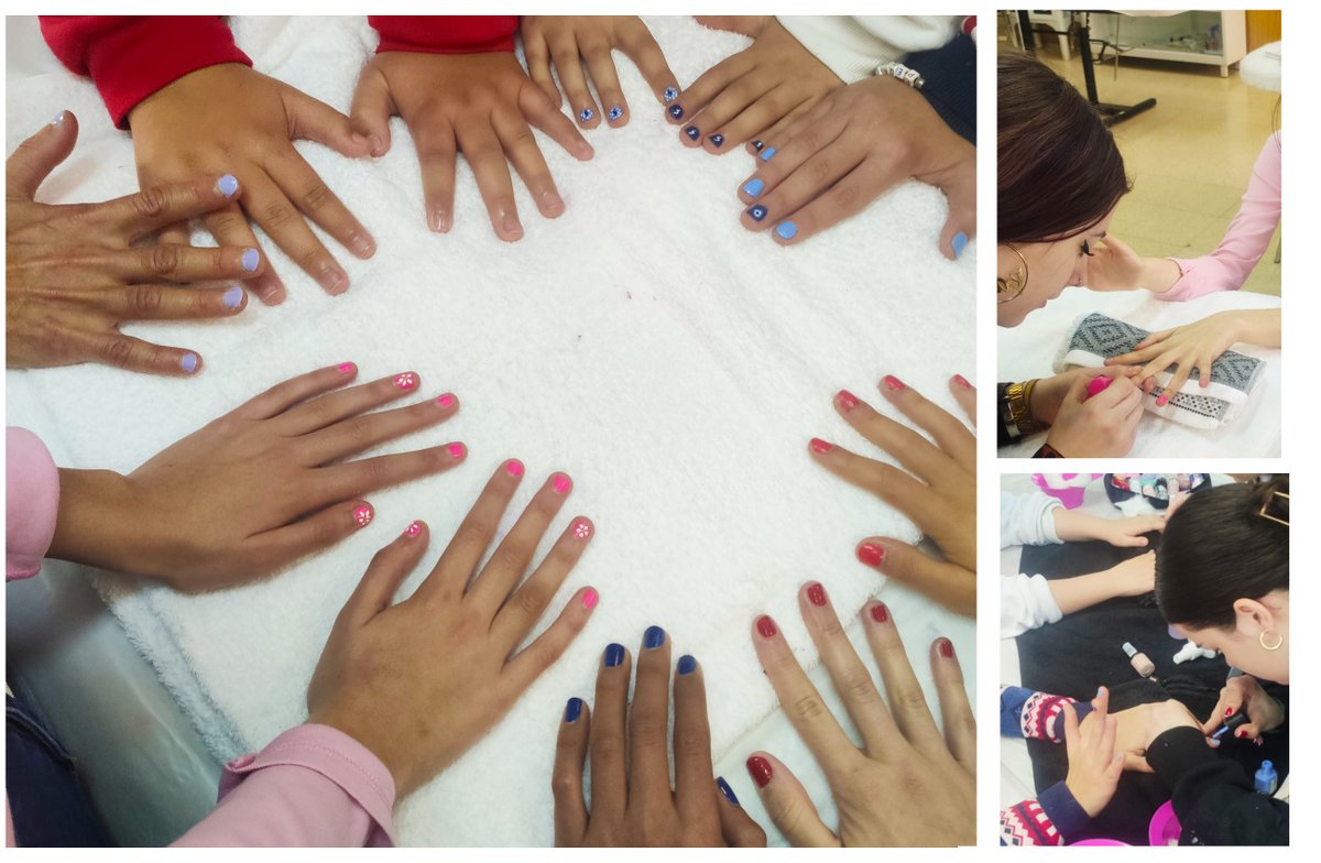 💅Hoy en el CEE #ElAlba han ido al <a href="/ies_marin/">IES MARÍN AGUILERA</a> a realizar un Taller de #Manicura con las alumnas de estética!!

👉Además de disfrutar de la actividad, han trabajado habilidades de #higiene diaria.

😍Esperamos volver pronto!!

<a href="/educacyl/">Educación JCyL</a>