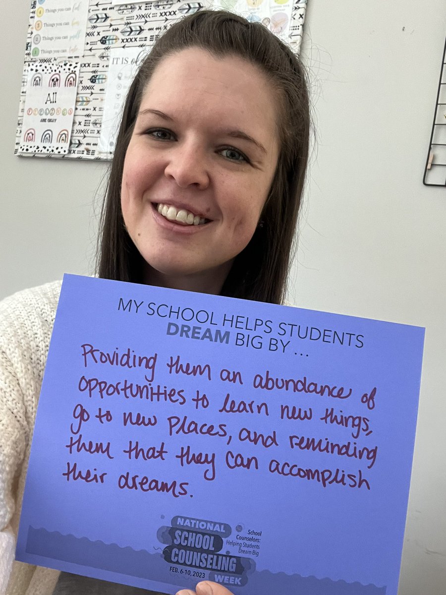 kljones_1's tweet photo. Day 4 of #NSCW23! So thankful for a school that helps students dream big🌟
@KCS_Robinson @kcs__district https://t.co/Ya67TwTo6n