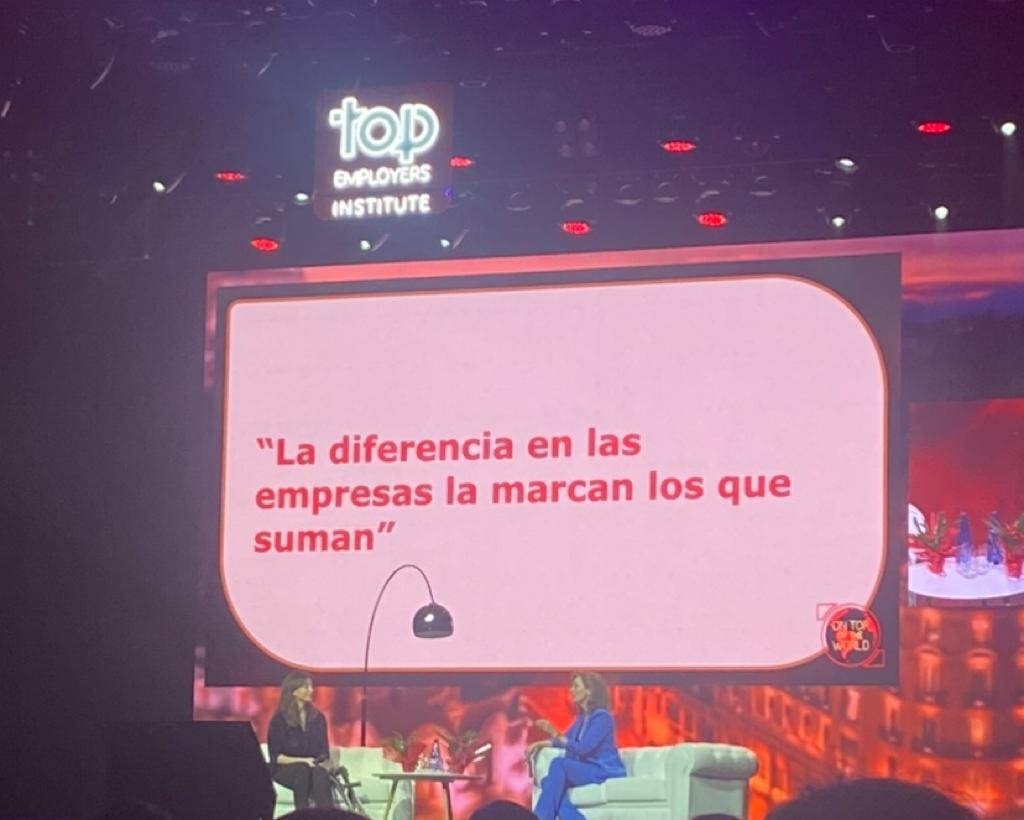 Estamos en el evento organizado por <a href="/TopEmployers_Sp/">Top Employers España</a> celebrando nuestra Certificación #TopEmployers 2023 <a href="/WorldlineGlobal/">Worldline</a>
Es todo un placer escuchar a <a href="/AliciaRichart/">Alicia Richart</a>