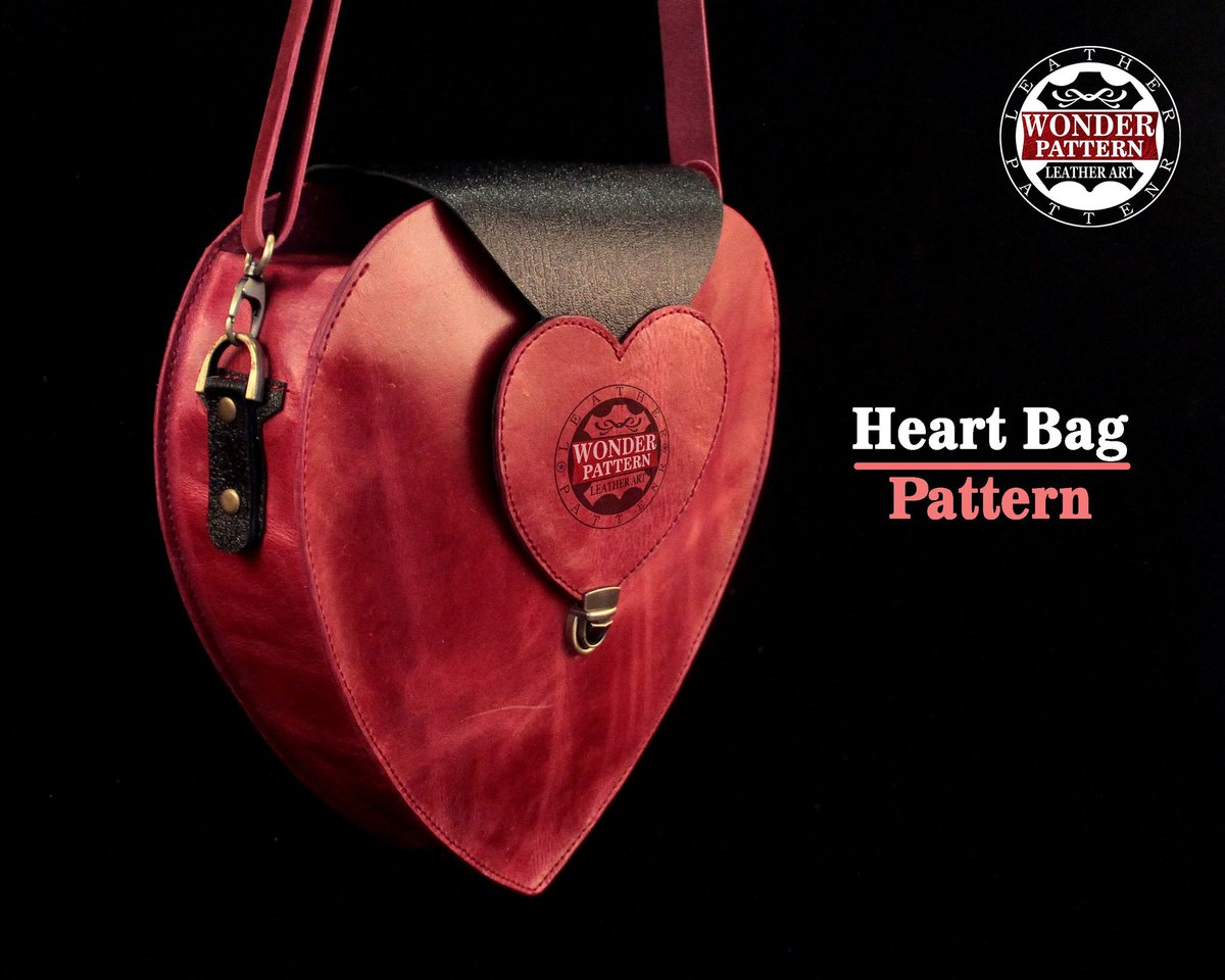 Wonderpattern's tweet photo. ✓The leather Heart bag PDF Pattern in A4 and Letter file formats with step by step video tutorial 
size:  30* 29* 7 cm
💎you can find the original pattern at: 
https://t.co/3KQer05wrY
https://t.co/9Vl1aoNeCZ https://t.co/rf832RWB3S