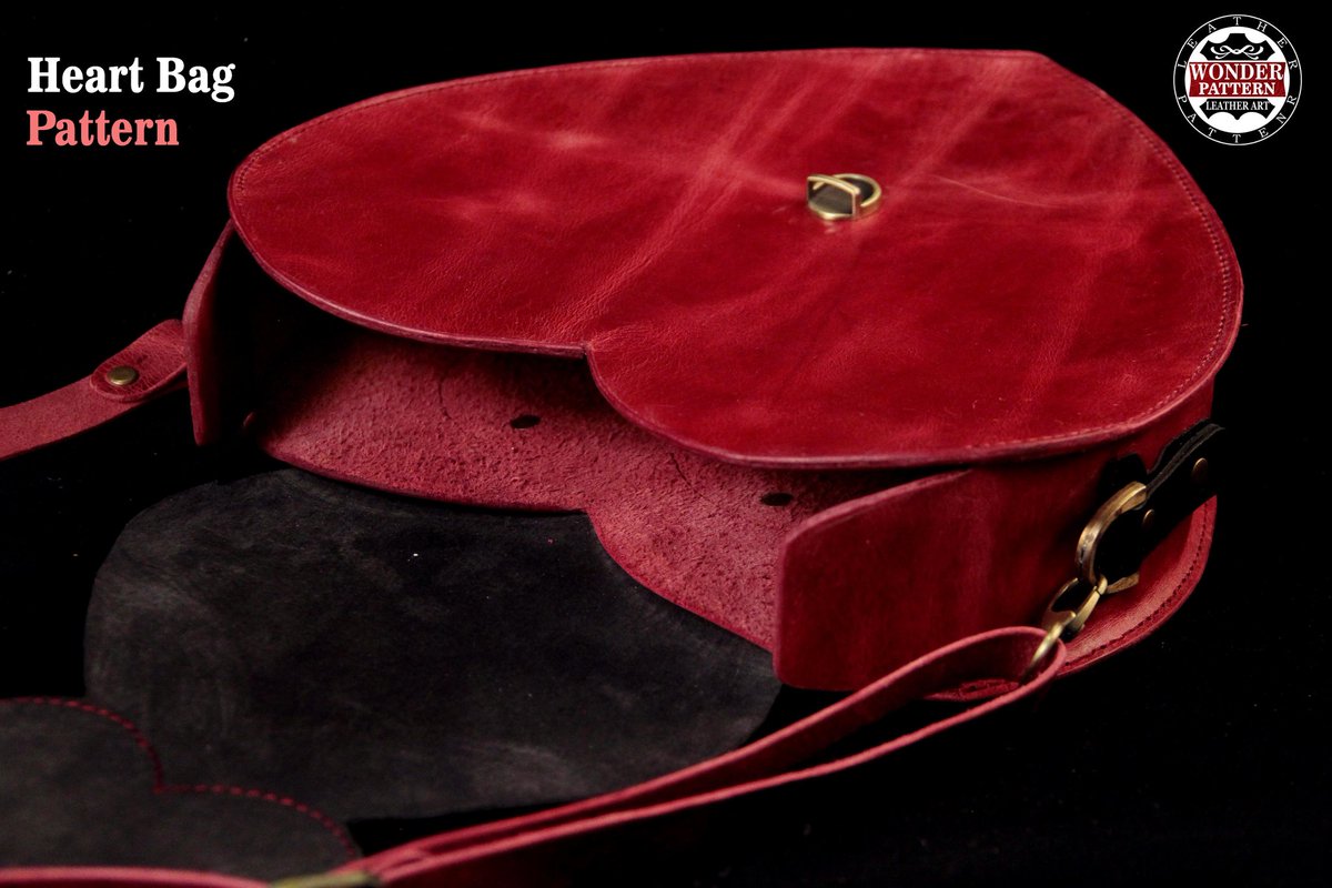 Wonderpattern's tweet photo. ✓The leather Heart bag PDF Pattern in A4 and Letter file formats with step by step video tutorial 
size:  30* 29* 7 cm
💎you can find the original pattern at: 
https://t.co/3KQer05wrY
https://t.co/9Vl1aoNeCZ https://t.co/rf832RWB3S